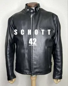 美品⑦ SCHOTT【42】641 ライナー付ninja米国製ハーレーUSAのサムネイル
