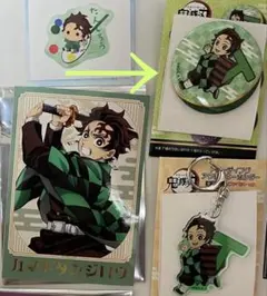 鬼滅の刃　竈門炭治郎　缶バッジ　キーホルダー