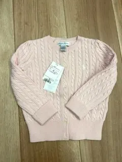 【新品未使用】Ralph Lauren ピンク カーディガン 24M 90
