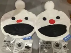 パペットスンスン　ノンノン　ふわふわフェイスポーチ2個セット