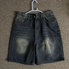 デニムショートパンツ フェード加工