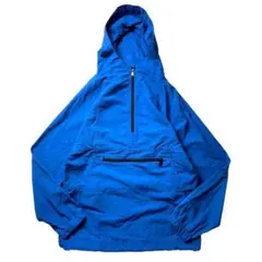 【名作】L.L.Bean ハーフジップ ナイロン アノラックパーカー ブルー S