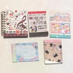 メモ帳 5種類 まとめ売り 平成レトロ 平成女児