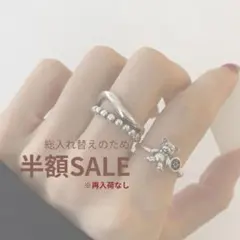 【半額SALE】1650→825 リング シルバー ウェーブ ヴィンテージ