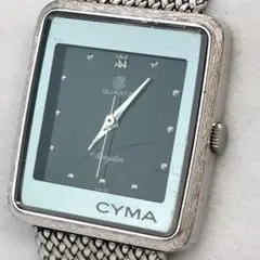 ⭐︎新品電池　稼働⭐︎CYMA Navystar 腕時計 スクエア シルバーのサムネイル