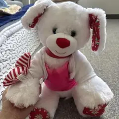 Build-A-Bear ぬいぐるみ ホワイト ピンクのサムネイル