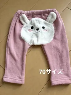 トップバリュ　クマの顔デザイン ピンクパンツ　70サイズ