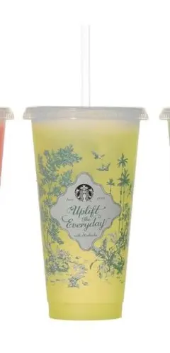 スタバ ミステリーカラーチェンジングリユーザブルコールドカップ 黄色
