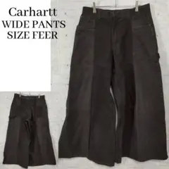 Carhartt リメイクパンツ　ワイドフレア ペインターパンツ　ブラック