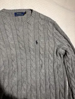 人気カラー　ポロ ラルフローレン ケーブルニット　セーター　コットン