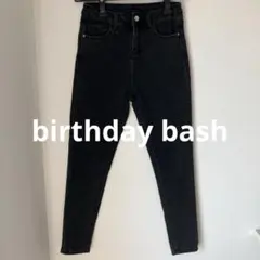 【美品】birthdaybash デニム　黒　Mのサムネイル