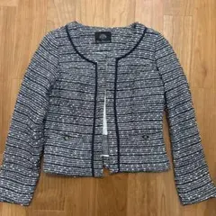 Clean Impression ノーカラージャケット ネイビー