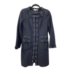 【新品タグ付】スーパービューティー ティアード ロングコート 42 L ブルー 新品タグ付】スーパービューティー ティアード ロングコート 42 L