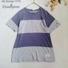 Mt Design 3776 ×Champion綿100%Tシャツ【L】ボーダーのサムネイル
