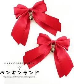 巫女鈴リボン　髪飾り　和ロリ　和風　ヘアアクセサリー