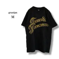 【グラニフ】Terry&Francisco メンズTシャツ　プリント　黒　綿　M