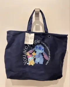 Disney Store スティッチ トートバッグ 刺繍入り