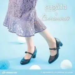 &スガタ × シナモロール ムーンスター メリージェーンパンプス ブラック系