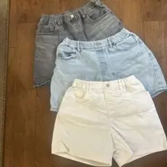 160cmデニムショートパンツ（ユニクロ）✖️3