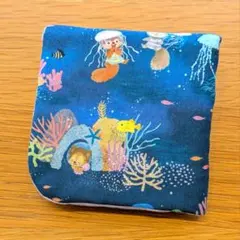 ふわふわガーゼハンカチ⭐️ユキエモン☆マリンゲーム　ネイビー☆fuwara