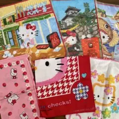 ハローキティ タオルハンカチセット 6枚　平成レトロ　未使用品　サンリオ
