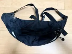 【マラソン用 ウエストポーチ】ナイロン ブラック ボディバッグ SFO08W