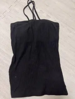 黒 リブ編み キャミソールのサムネイル
