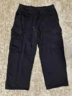 GU XL 黒 スウェットワイドパンツ