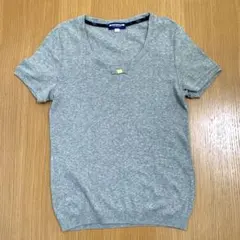 バーバリーブルーレーベル　半袖綿ニットグレー38