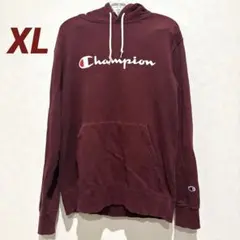 Champion❗️バーガンディ フード付きパーカー X-LARGE