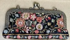 ④ インド刺繍リボンがま口（メガネケース）
