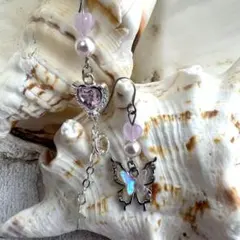 ハンドメイド ピアス 星型チャーム804