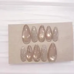 現品　ネイルチップ　フラッシュ　マグネット　チューリップ　フラワー　ミラーネイル