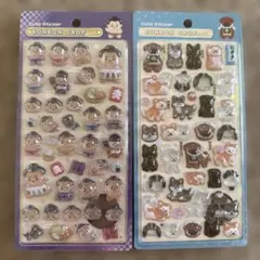 【国内正規品】ボンボンドロップシール 和柄 お相撲さん 日本犬 2枚セット