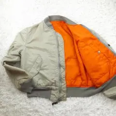 稀少品90s◎アルファ・インダストリーズ MA-1 シルバー 銀 USA製