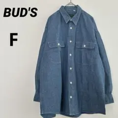 bud's デニムシャツ　ブルー