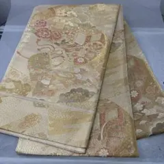 美しい金色花柄 六通柄袋帯1228