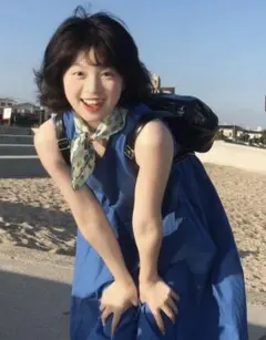 夏にぴったり♡韓国風シンプルノースリーブワンピースひざ丈