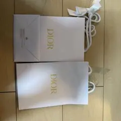 Dior ショップ袋 ホワイト 小型 2枚セット