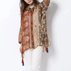 Desigual デシグアル　総柄 長袖シャツ