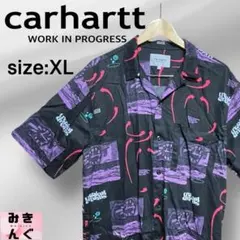 carhartt WIP 開襟シャツ 半袖 ブラック サイズXL