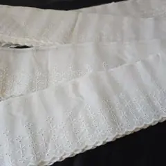 フランス アンティーク 手刺繍ホワイトワーク スカラップトリム[sa994