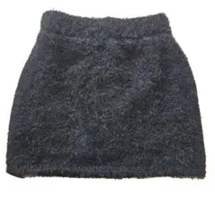 黒シャギーミニスカート