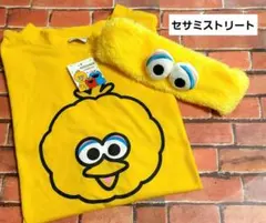 セサミストリート　ビッグバード　Tシャツ　ヘアバンド　アクセサリー　黄色