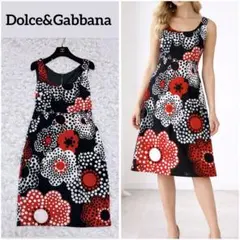 美品】D&G ドルチェ&ガッバーナ 総柄デニムノースリーブワンピース y2k
