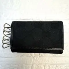 GUCCI グッチ 6連キーケース キャンバス ブラック