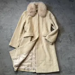 美品 アンゴラ 2way フォックスファー 日本製 ツバメコート M 希少