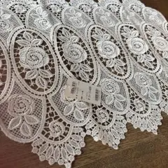 近沢レース ドイリー 白 ローズ バラ 新品 未使用 薔薇 敷物 カバー