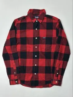 Wrangler レッド/ブラック　チェック　ネルシャツ　Sサイズ