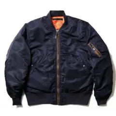 【美品】HOUSTON/ヒューストン　MA-1 フライトジャケットネイビー　M